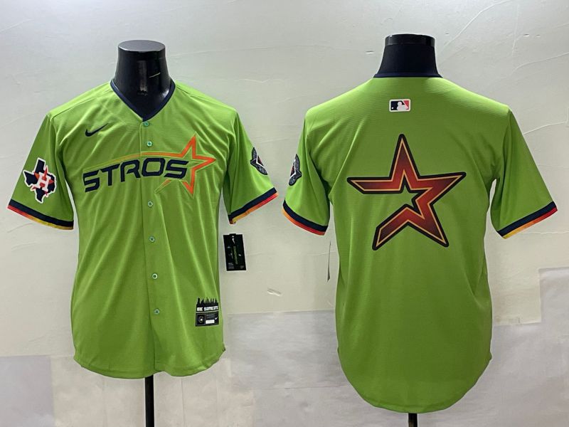 Men Houston Astros Blank Green three generations Joint Name 2025 Nike MLB Jersey style 12